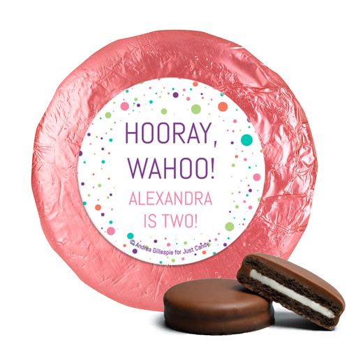 Personalized Birthday Colorful Splatter Chocolate Covered Oreos
