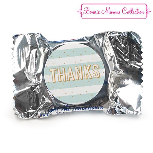 Personalized Bonnie Marcus Stripes and Dots Thank You York Peppermint Patties