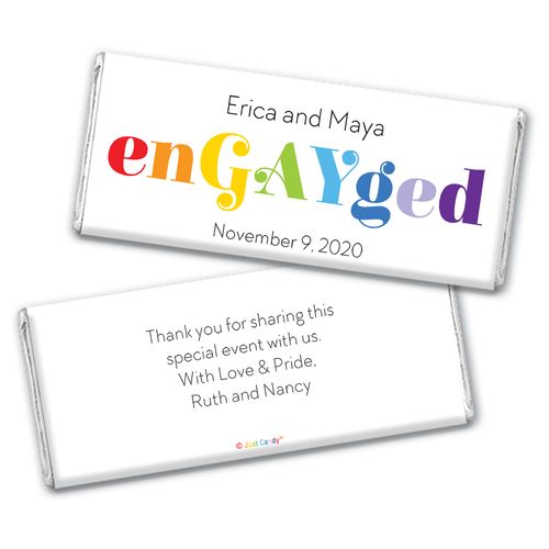 Personalized Chocolate Bar Wrappers Only - LGBT Wedding We're enGAYged