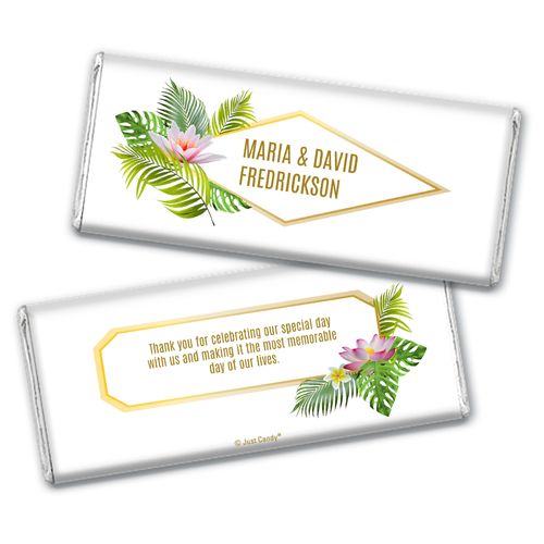 Personalized Floral Glam Wedding Chocolate Bars