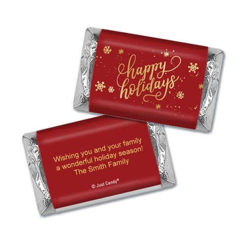 Personalized Happy Holidays Hershey's Miniatures Wrappers