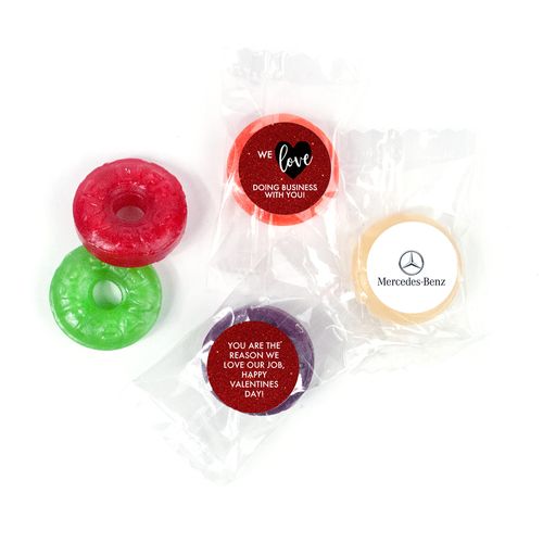 Personalized Valentine's Day Corporate Dazzle Life Savers 5 Flavor Hard Candy