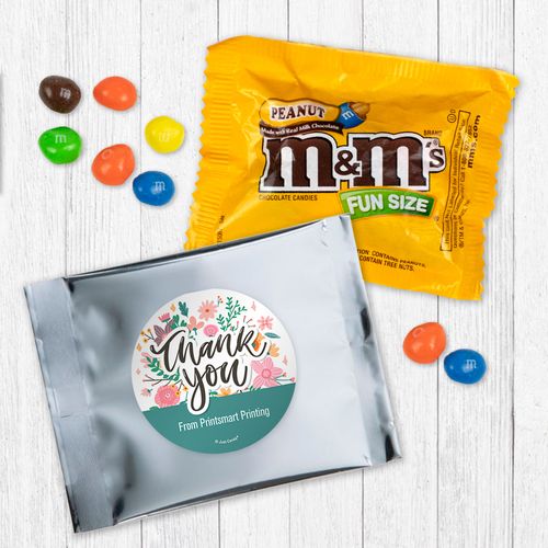 Personalized Thank You Spring Floral - Peanut M&Ms