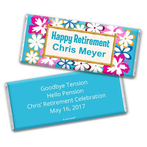 Hawaiian Retirement Personalized Candy Bar - Wrapper Only