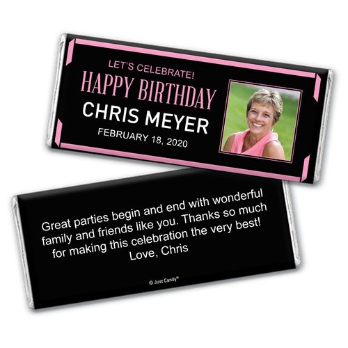 Let's Celebrate Personalized Candy Bar - Wrapper Only