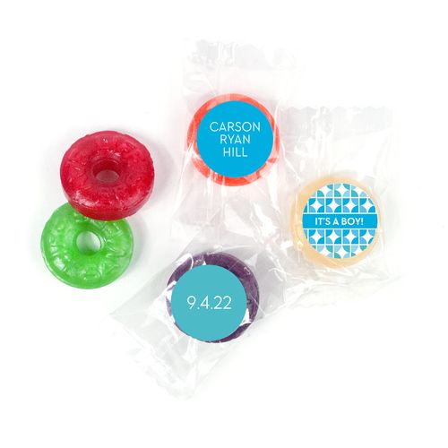 Bonnie Marcus Personalized LifeSavers 5 Flavor Hard Candy It's a Boy Hearts Birth Announcement (300 Pack)