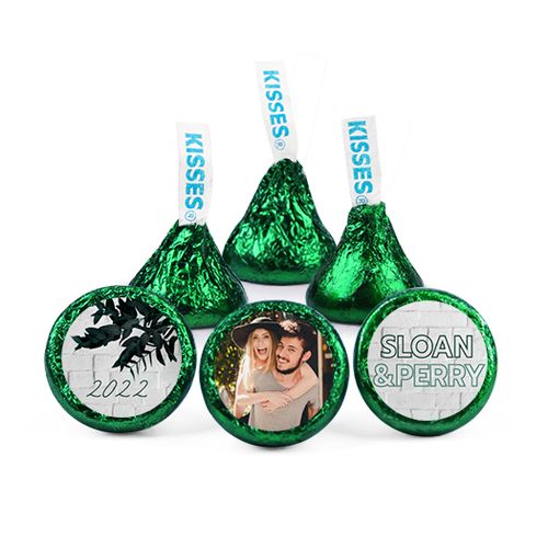 Personalized Wedding Reception Contemporary Foliage Hershey's Kisses