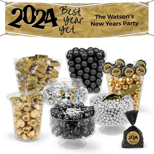 Personalized New Year's Eve Best Year Yet Deluxe Candy Buffet