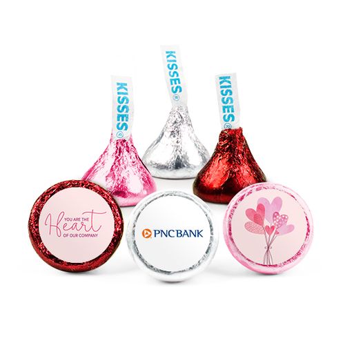Personalized Valentine's Day Sending Hearts Add Your Logo Hershey's Kisses