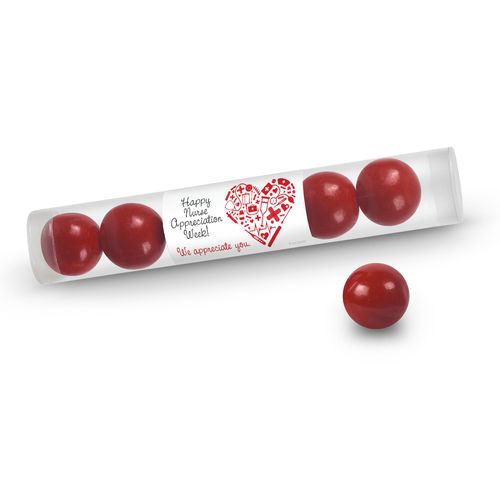 Personalized Nurse Appreciation First Aid Heart Gumball Tube