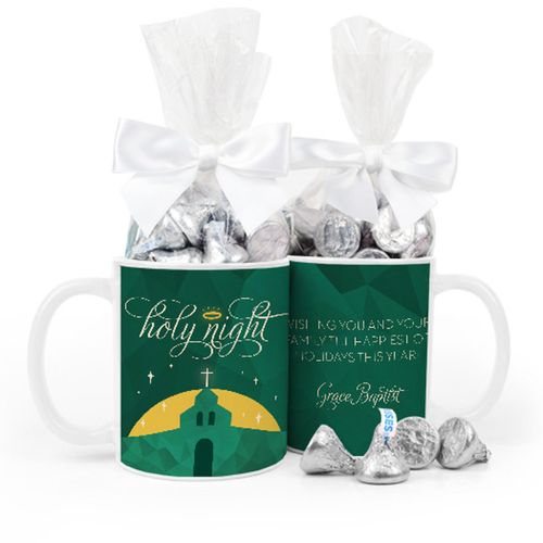 Personalized Christmas Holy Celebration 11oz Mug with Hershey's Kisses