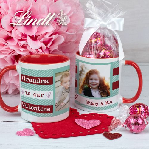 Personalized Our Valentine 11oz Mug with Lindt Truffles