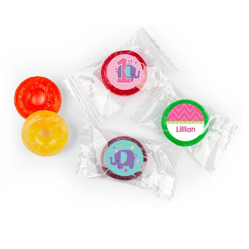 Personalized Birthday Elephant Life Savers 5 Flavor Hard Candy
