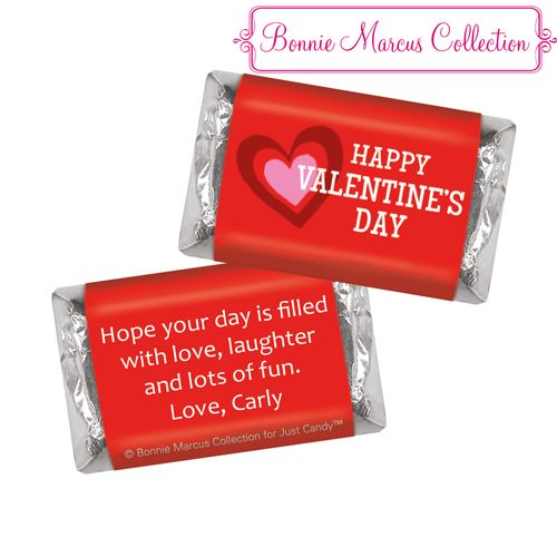 Bonnie Marcus Personalized Valentine's Day Solid Red Hershey's Miniatures
