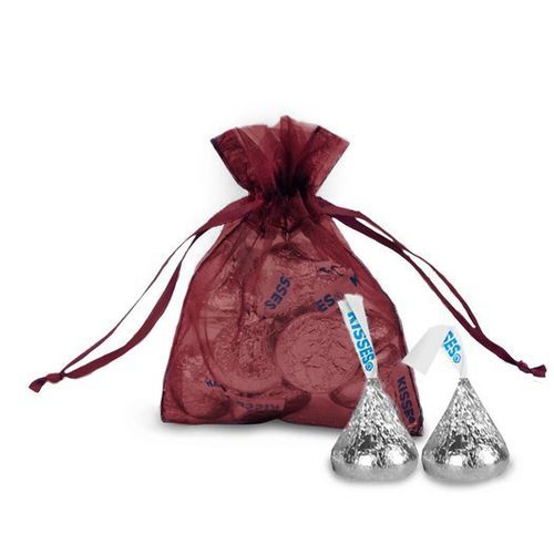 Extra Small Organza Bag - Pack of 12 Burgundy