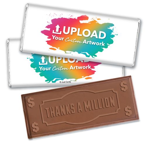 Personalized Thanks A Million Embossed Chocolate Bar- Add Your Custom Artwork