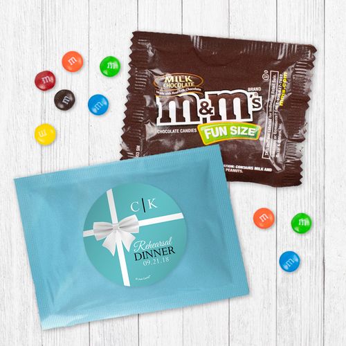 Personalized Rehearsal Dinner Little Blue Box - Milk Chocolate M&Ms
