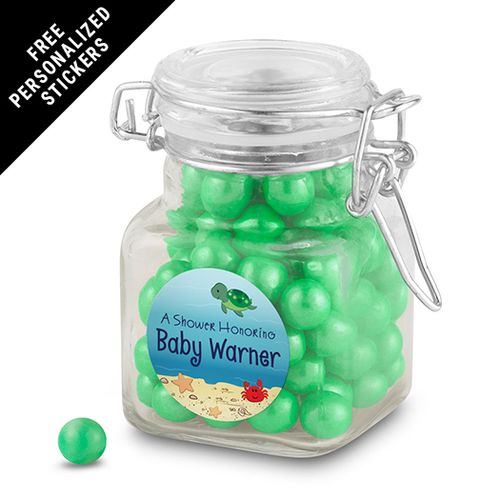 Baby Shower Personalized Latch Jar Ocean Bubbles (12 Pack)