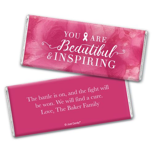 Personalized Chocolate Bar Wrappers Only - Breast Cancer Awareness Pink Inspiration