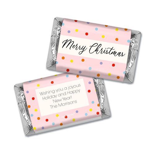 Personalized Christmas Blush Hershey's Miniatures Wrappers