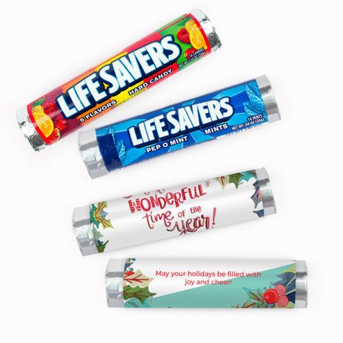 Personalized Christmas Most Wonderful Time of Year Lifesavers Rolls (20 Rolls)