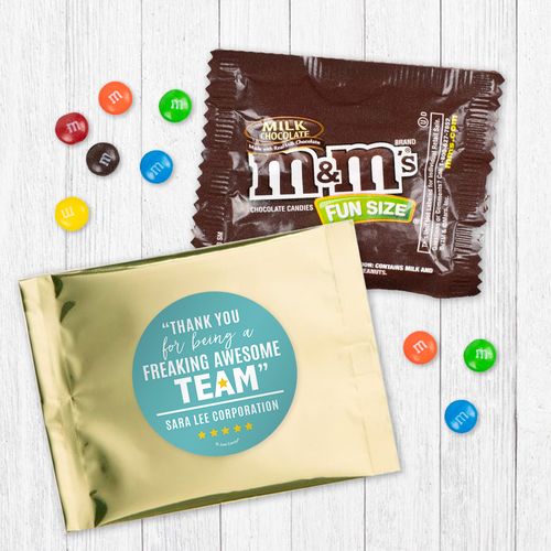 Personalized Teamwork Freaking Awesome Team - Milk Chocolate M&Ms