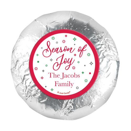 Personalized Christmas Season of Joy 1.25" Stickers (48 Stickers)