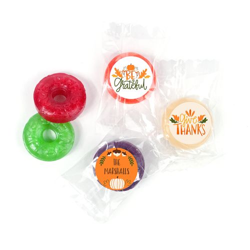 Personalized Thanksgiving Give Thanks Life Savers 5 Flavor Hard Candy
