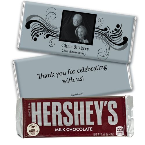 Anniversary Party Favors Personalized Hershey's Milk Chocolate Bar Chocolate & Wrapper Forever Yours 25th Anniversary Favors