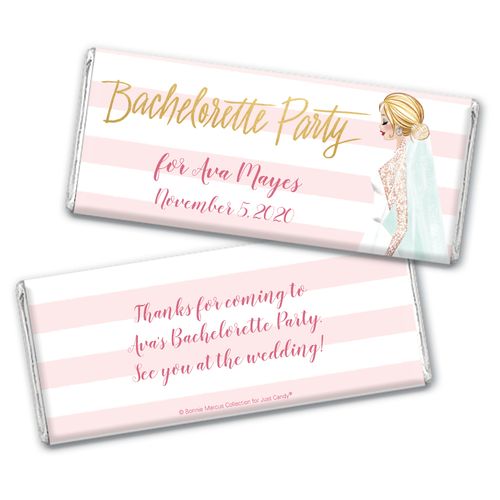 Bridal March Bachelorette Party Favors Personalized Candy Bar - Wrapper Only
