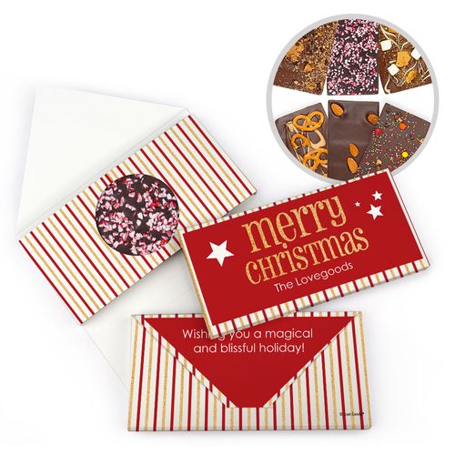 Personalized Shimmering Christmas Gourmet Infused Belgian Chocolate Bars (3.5oz)