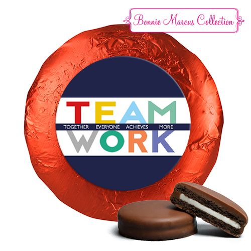 Personalized Bonnie Marcus Collection Teamwork Acrostic Assembled Belgian Chocolate Covered Oreos (24 Pack)
