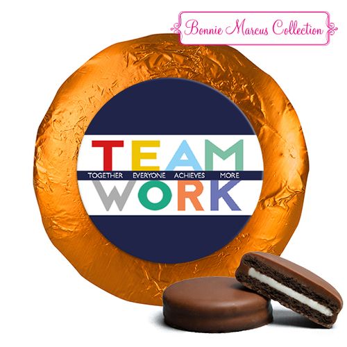 Personalized Bonnie Marcus Collection Teamwork Acrostic Assembled Belgian Chocolate Covered Oreos (24 Pack)