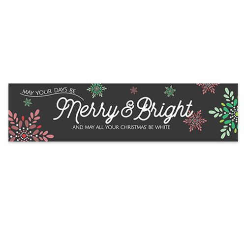 Personalized Merry & Bright Christmas 5 Ft. Banner