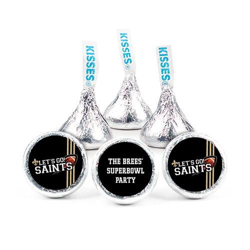 3/4" Sticker Personalized Saints Football Party (108 Stickers)