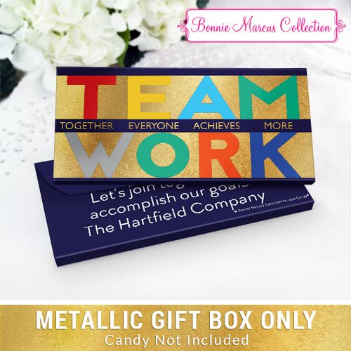 Deluxe Personalized Acrostic Teamwork Candy Bar Favor Box