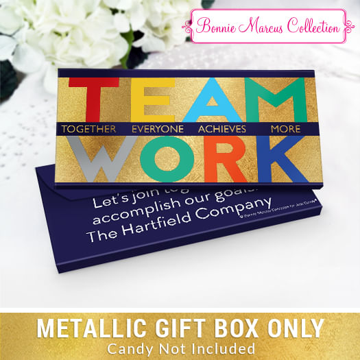 Deluxe Personalized Acrostic Teamwork Candy Bar Favor Box - Whcandy.com