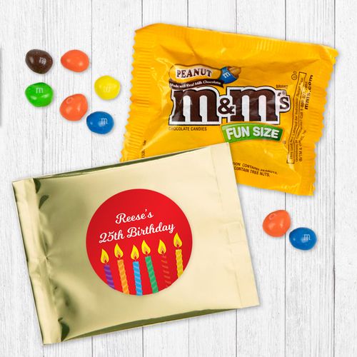 Personalized Birthday Candles - Peanut M&Ms