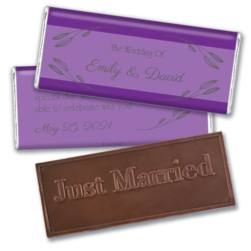 Personalized Wedding Wishes Embossed Chocolate Bars