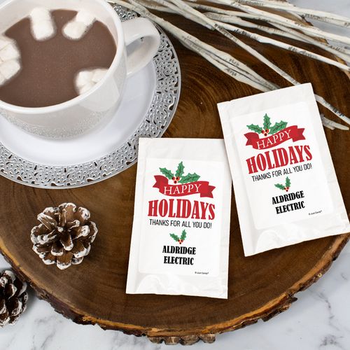 Personalized Christmas Hot Cocoa - Holly Happy Holidays