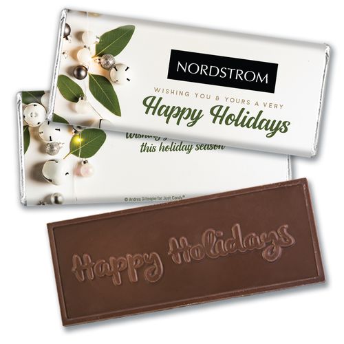 Personalized Christmas Bells Embossed Chocolate Bar