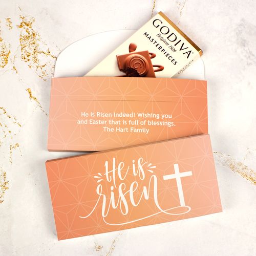 Deluxe Personalized Easter Splendid Sunrise Godiva Chocolate Bar in Gift Box (3.1oz)