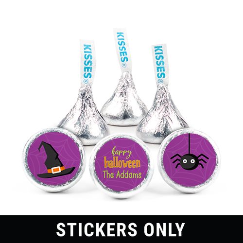 Personalized 3/4" Stickers - Halloween Spirit (108 Stickers)