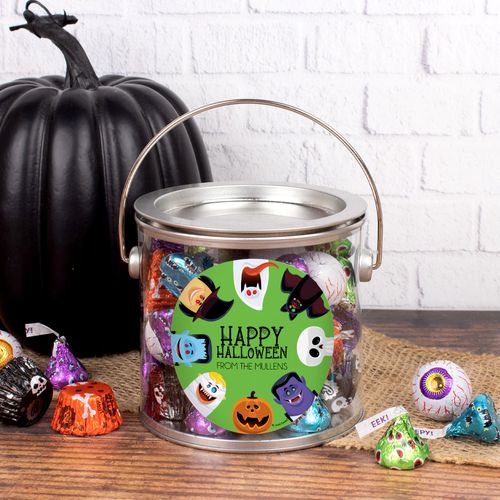 Personalized Halloween Gift Monster Party Paint Can
