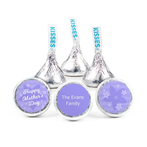 Personalized Mother's Day Purple Flower Hershey's Kisses