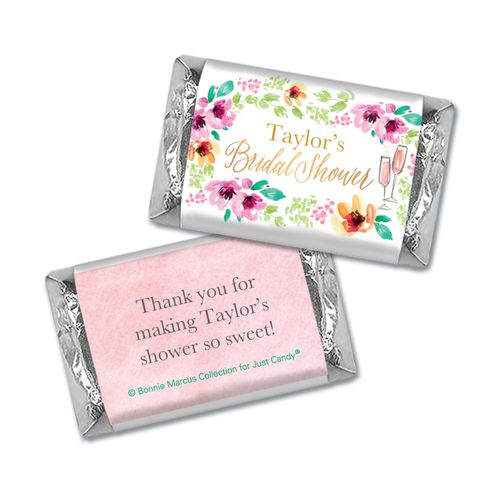 Personalized Bonnie Marcus Bridal Shower Botanical Bubbly Mini Wrappers