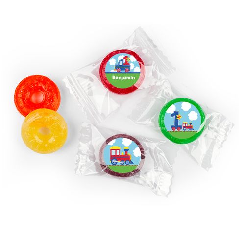 Personalized First Birthday Train Life Savers 5 Flavor Hard Candy