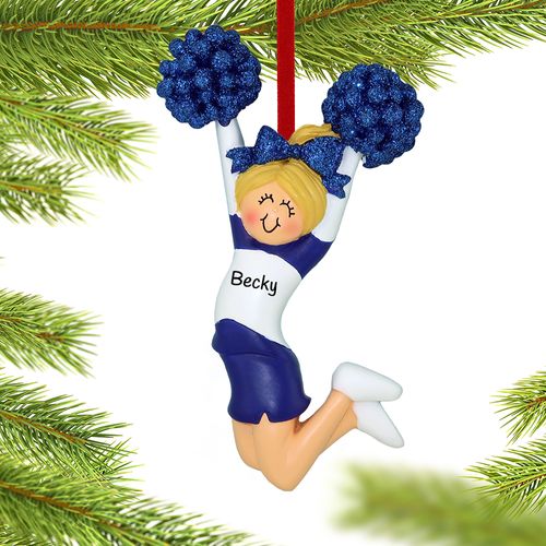 Personalized Cheerleader Blue and White Uniform