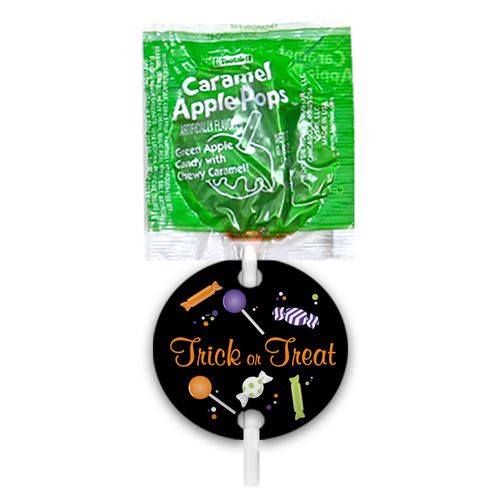 Halloween No Tricks Just Treats Caramel Apple Pops with Gift Tags (48 pops)