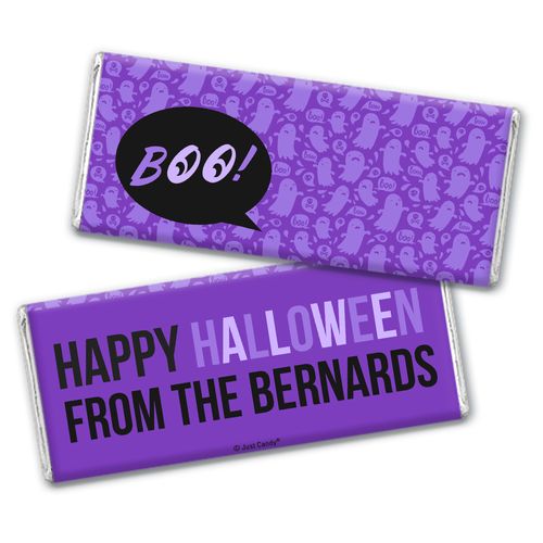 Personalized Halloween Spooky Phrases Chocolate Bar & Wrapper